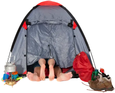 Adult couple in tent Adult couple in tent