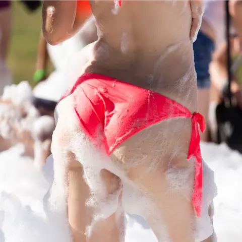 clothing optional adult foam party