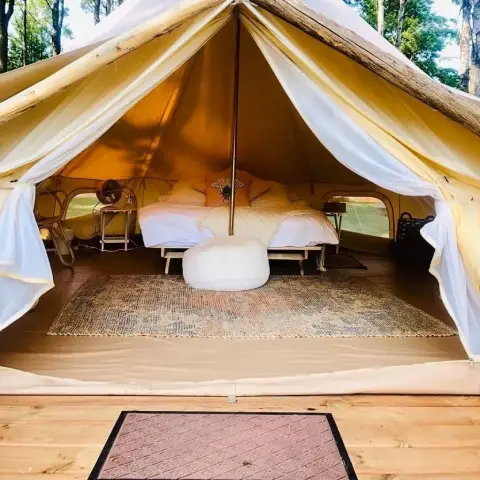 clothing optional camping retreat